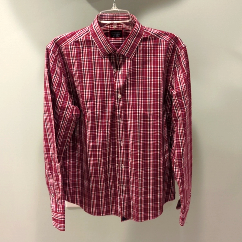 EUC Untuckit Men's LS Wrinkle Free shirt Chevalier WF 35838 Medium Slim Fit